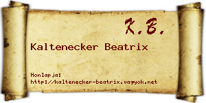 Kaltenecker Beatrix névjegykártya