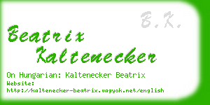 beatrix kaltenecker business card